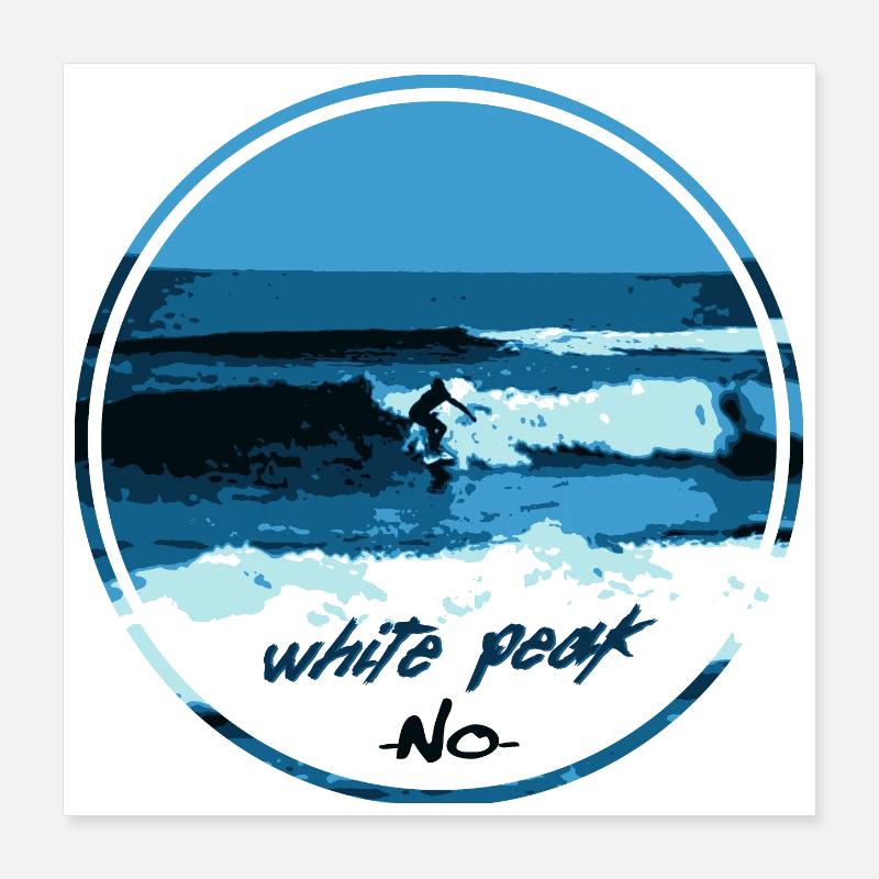 White peak - Poster 16" x 16" (40x40 cm) - white