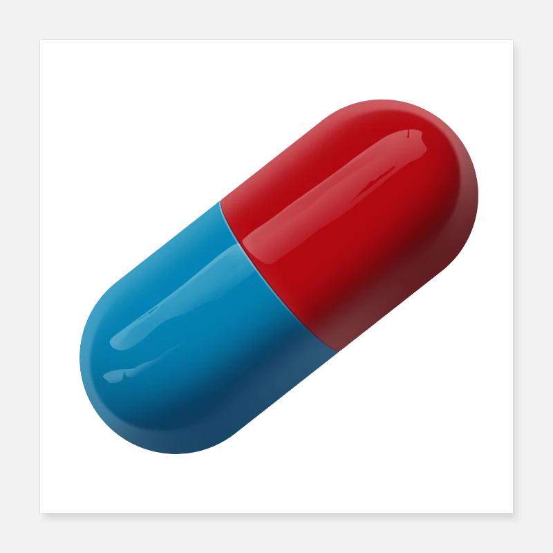Trendy Pill Design Poster 16" x 16" (40x40 cm)