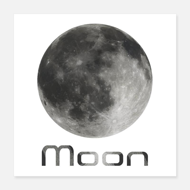 Moon Poster 16" x 16" (40x40 cm)
