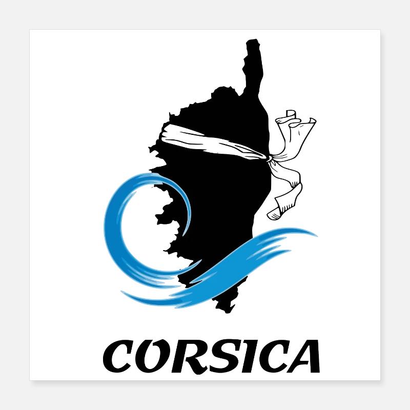 CORSICA Poster 40 x 40 cm