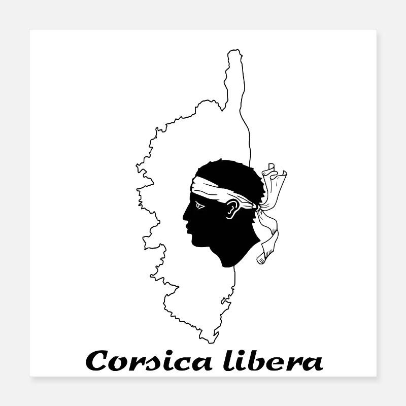 Corsica Poster 16" x 16" (40x40 cm)