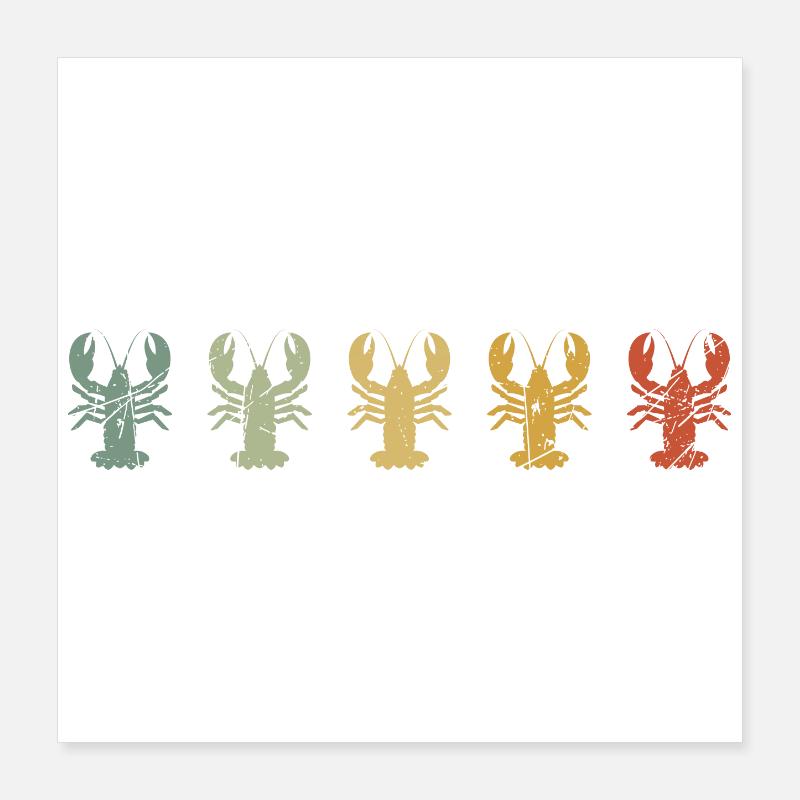 Gradient Lobster Series Poster 16" x 16" (40x40 cm)