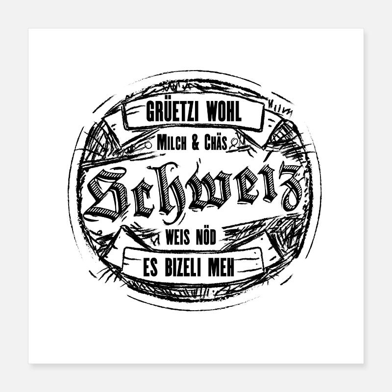 Grüezi Wohl Poster 40x40 cm