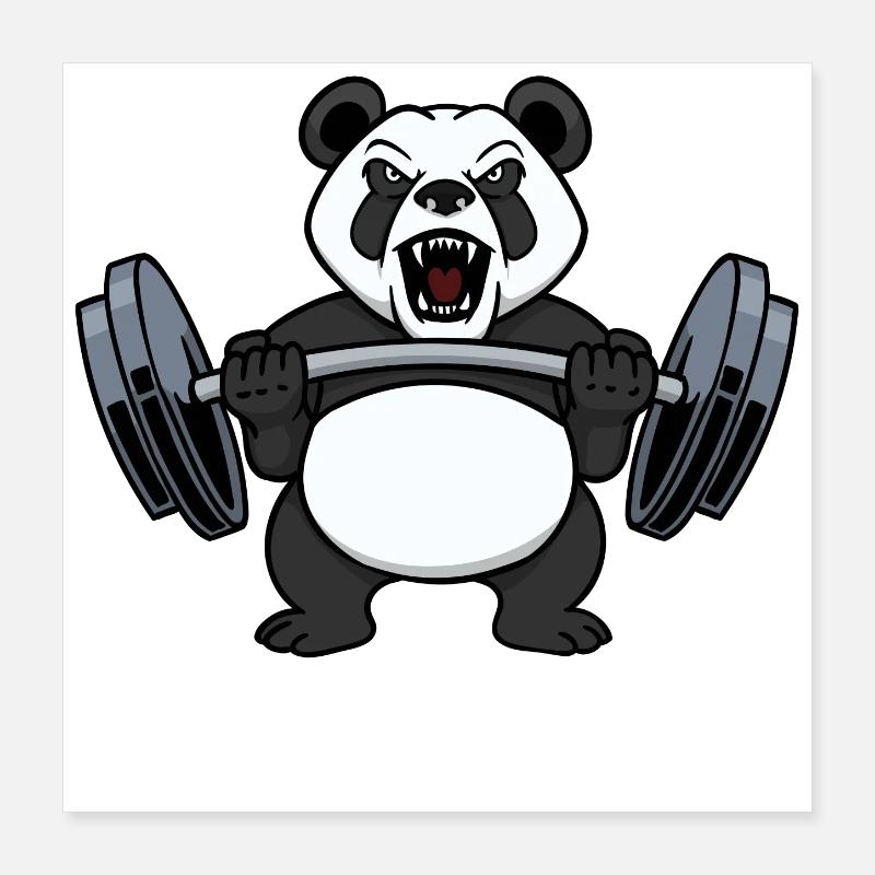 Bodybuilder Hanteltraining Gewichte Gewichtheben Poster 40x40 cm