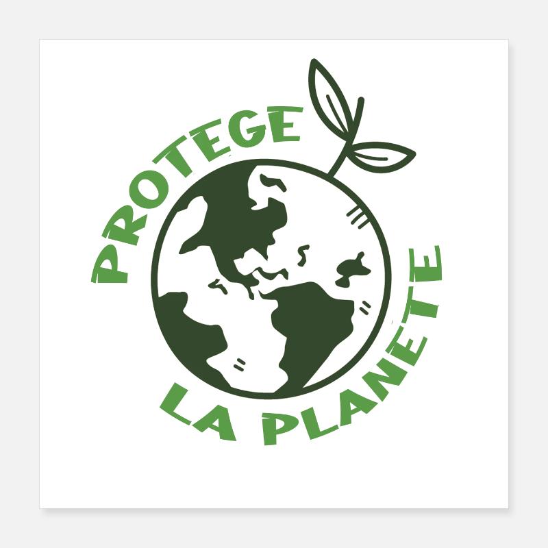 Ecological Awakening - Let's Protect Planet Earth Poster 16" x 16" (40x40 cm)