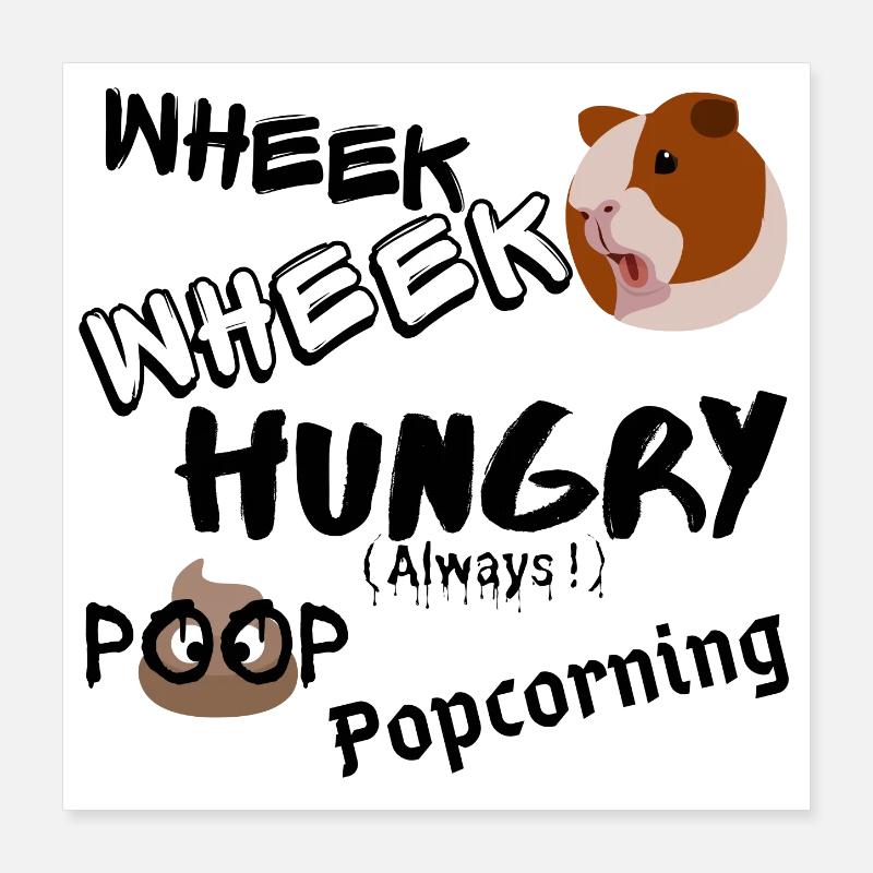 Cadeau Cochon d'inde heureux Poster 40 x 40 cm