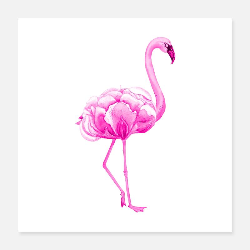 Flamingo Poster 40 x 40 cm