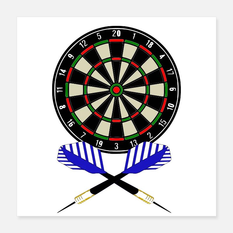 Dartscheibe Poster 40x40 cm
