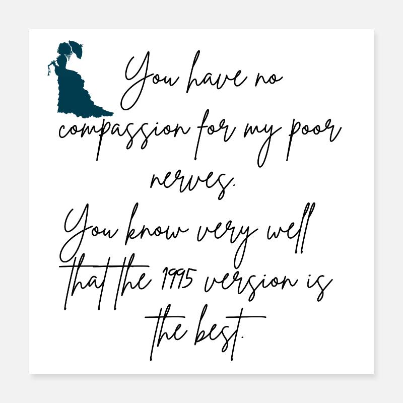 Humor Jane Austen Poster 16" x 16" (40x40 cm)