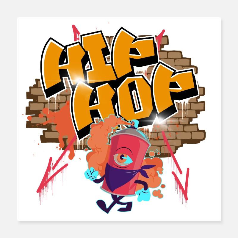 Hip Hop graffiti Poster 40x40 cm