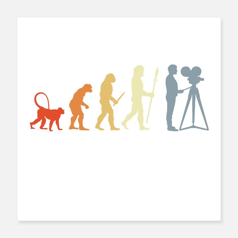 Cameraman evolution Poster 16" x 16" (40x40 cm)