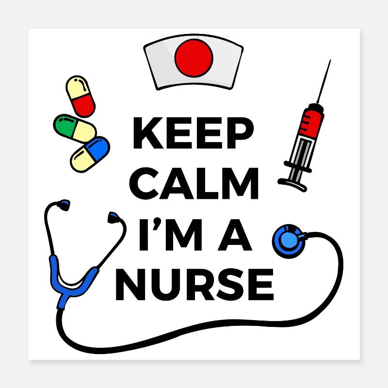Infirmière infirmier infirmier Poster 40 x 40 cm