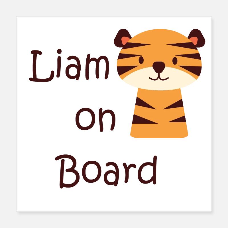 Liam on board Poster 16" x 16" (40x40 cm)