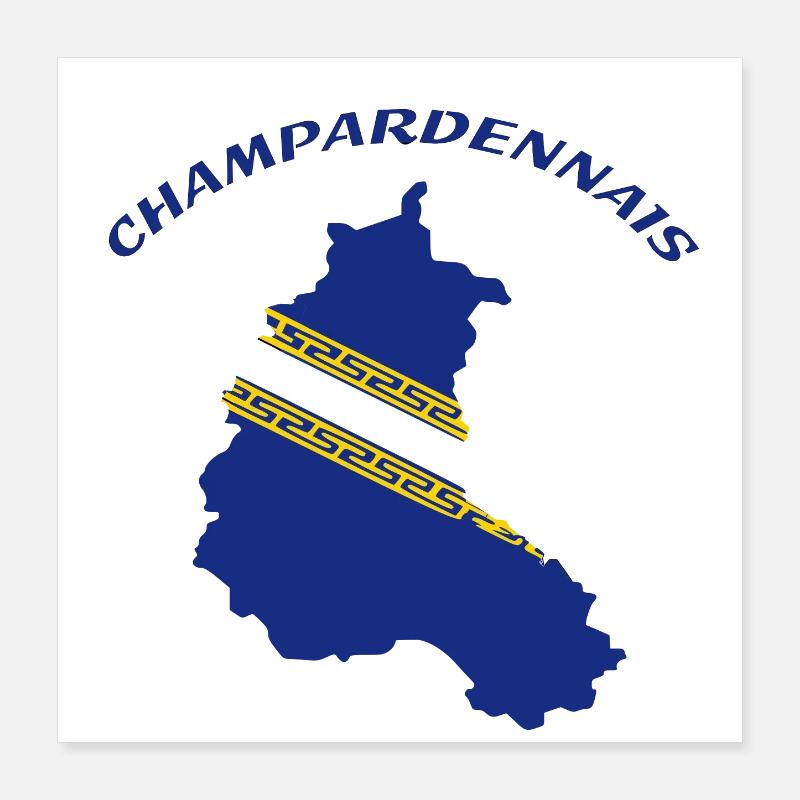 CHAMPARDENNAIS Poster 40x40 cm