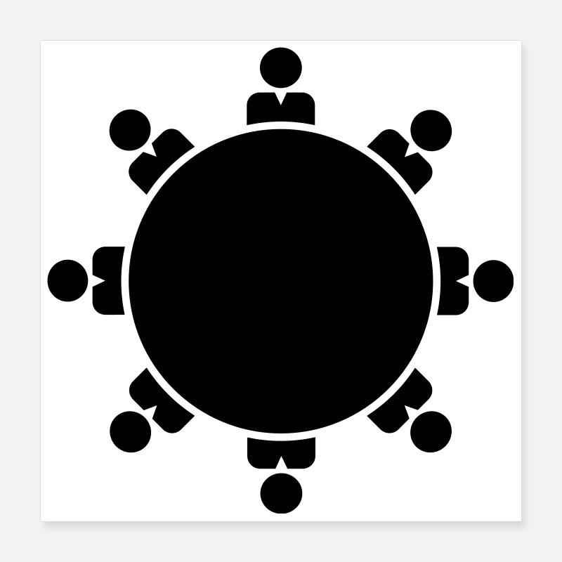 table ronde Poster 40 x 40 cm