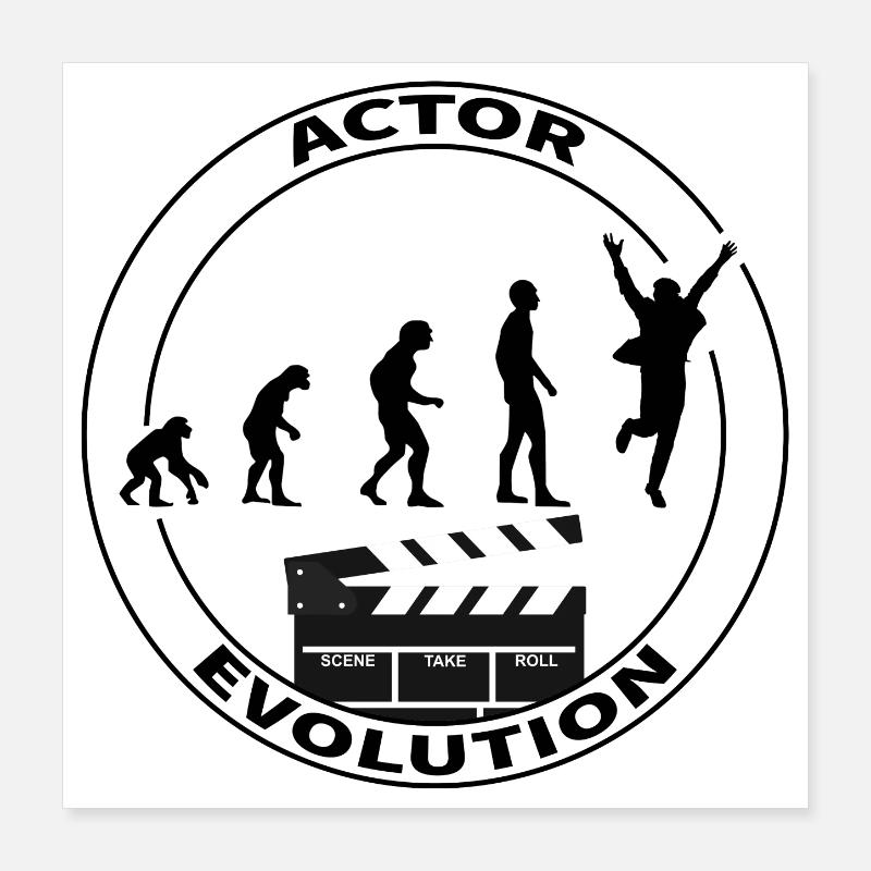 Evolution Schauspieler Darsteller Geschenk Poster 40x40 cm