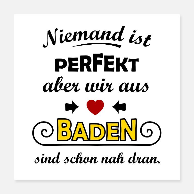 Baden Poster 40x40 cm