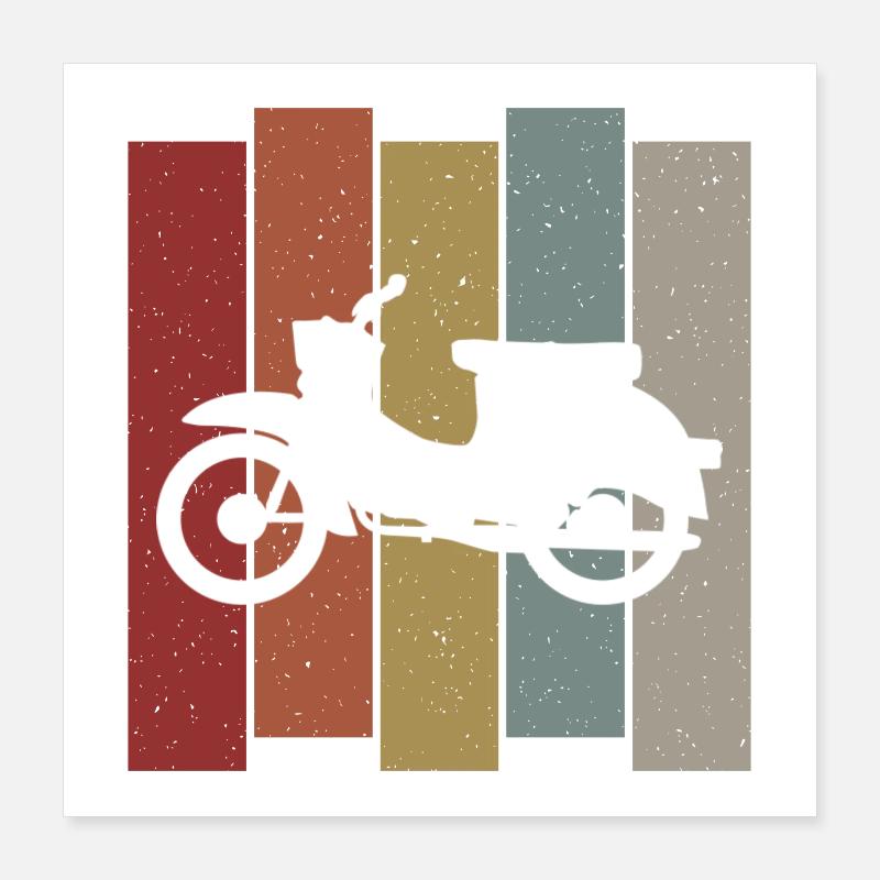 Cadeau rétro Simson Schwalbe KR50 KR51 DDR Ossi Poster 40 x 40 cm