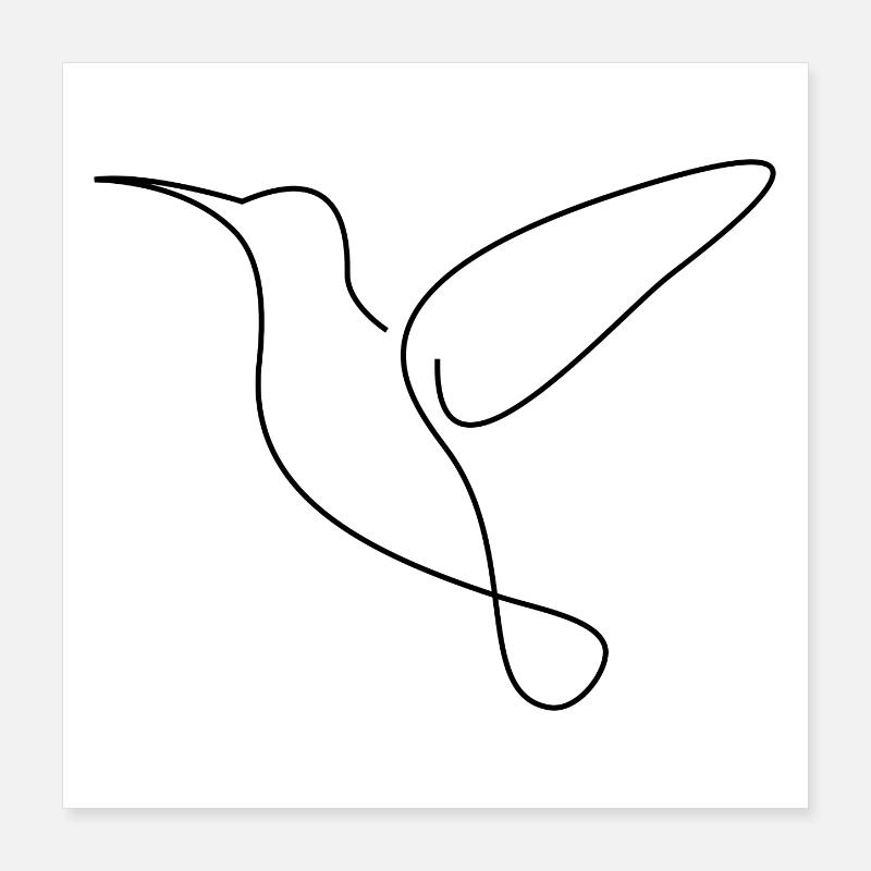 Colibri Poster 40 x 40 cm