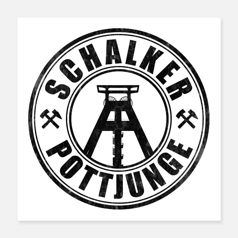 Schalker Pottjunge | Gelsenkirchen Ruhrpott Junge Poster 40x40 cm