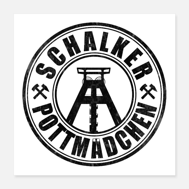 Schalker Pottmädchen | Ruhrpott Mädchen Poster 40x40 cm
