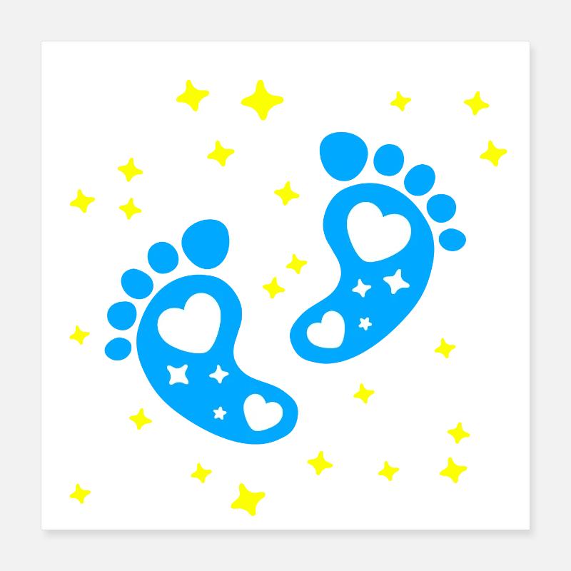 Bébé Pieds Bébé Grossesse Bébé Naissance Poster 40 x 40 cm