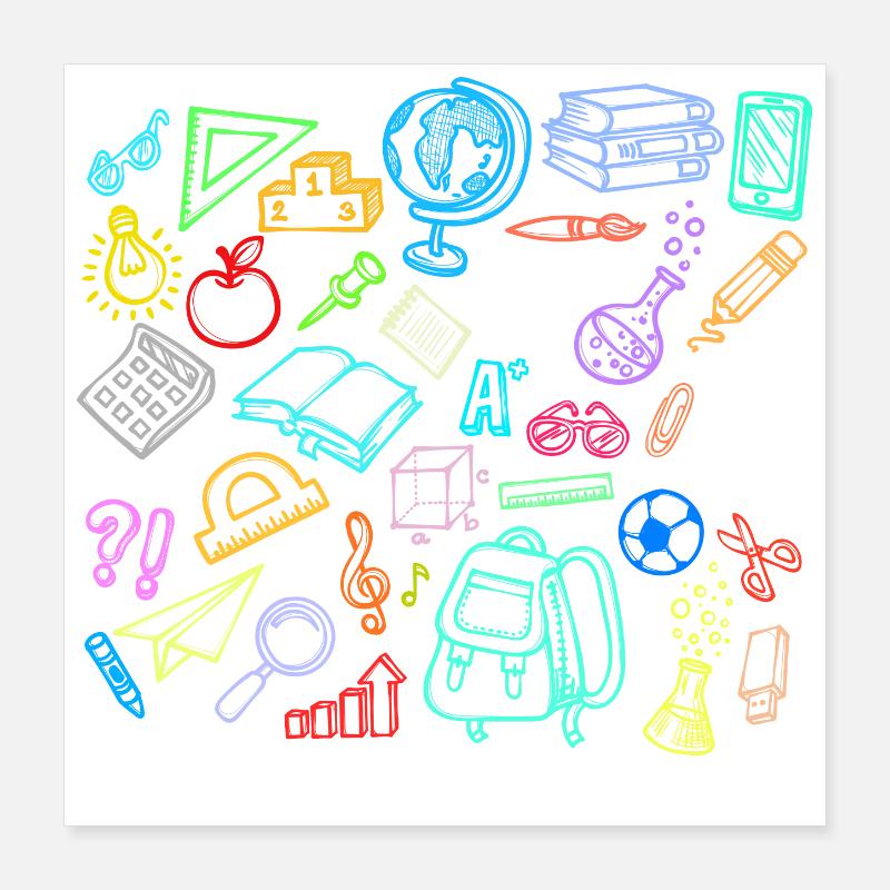 School Learning Timpani School Start School Start Poster 16" x 16" (40x40 cm)