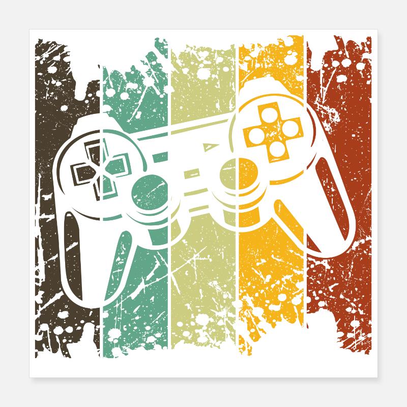 Console de console de jeu Contrôleur Joystick Esports Poster 40 x 40 cm