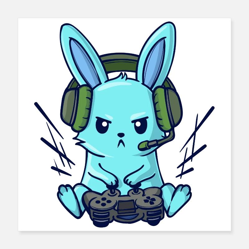 Gaming Controller Zocker Konsole Videogames Poster 40x40 cm