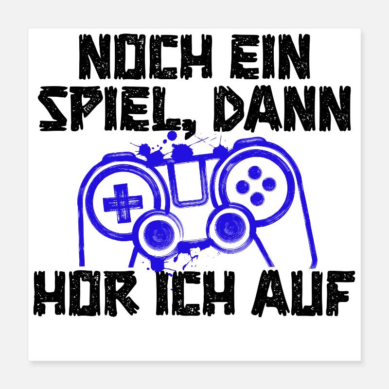 Controller Spieler Zocker Games Spieler Nerd Poster 40x40 cm