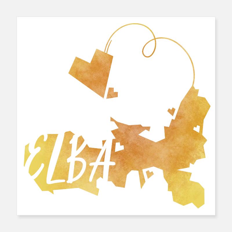 Elba Poster 40x40 cm