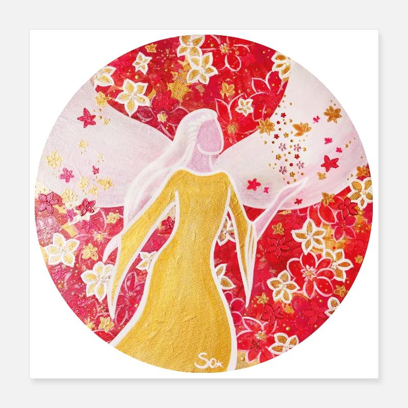 FleursEngel - Sonja Ariel par Staden Poster 40 x 40 cm