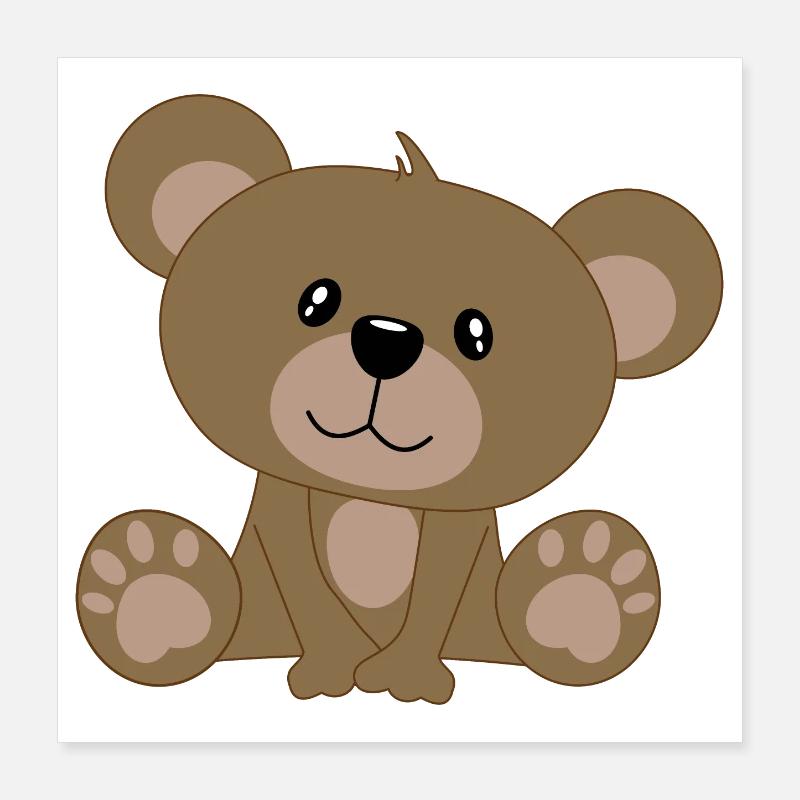 Ours, ours en peluche Poster 40 x 40 cm