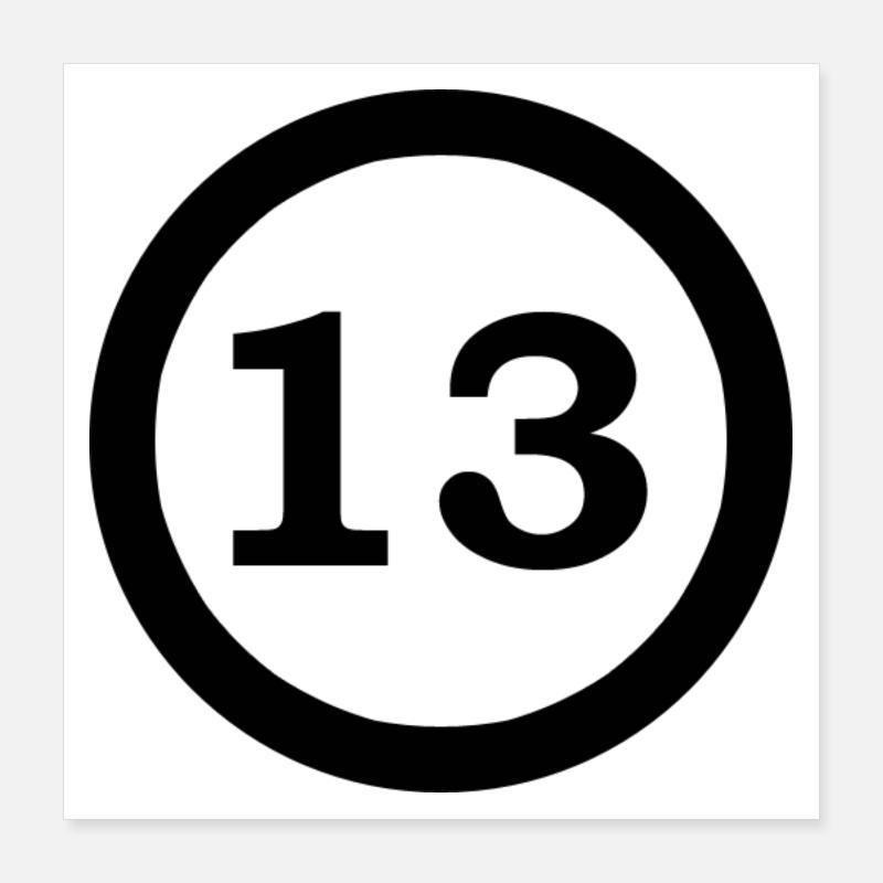 Chiffres Poster 40 x 40 cm