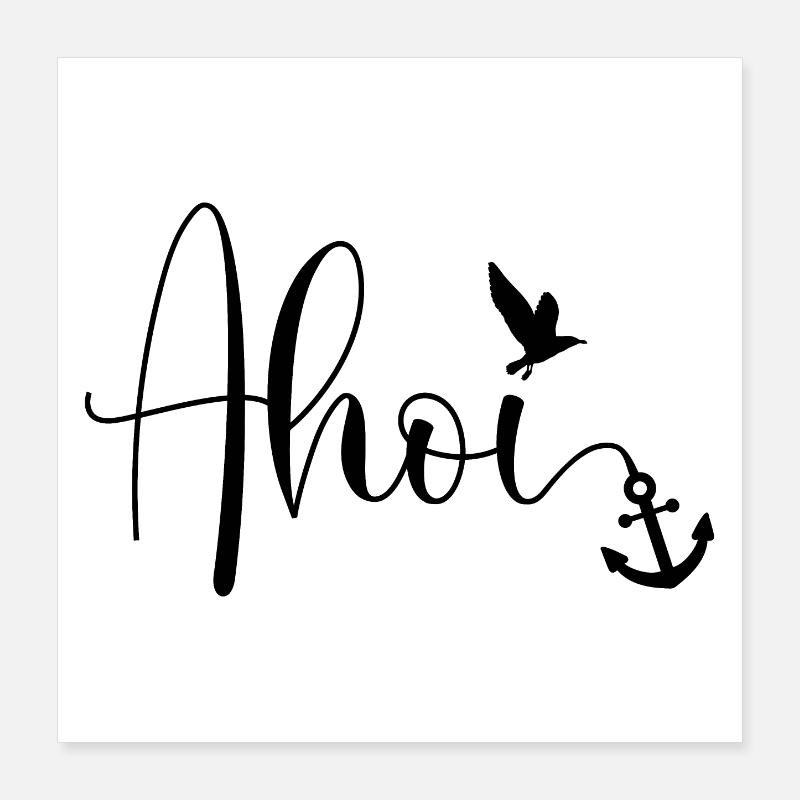 Ancre de mouette nord de la côte d’Ahoi Poster 40 x 40 cm