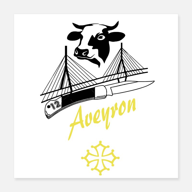 Aveyron Poster 40 x 40 cm