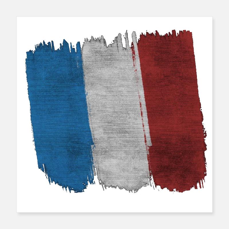 Drapeau Français Poster 40 x 40 cm