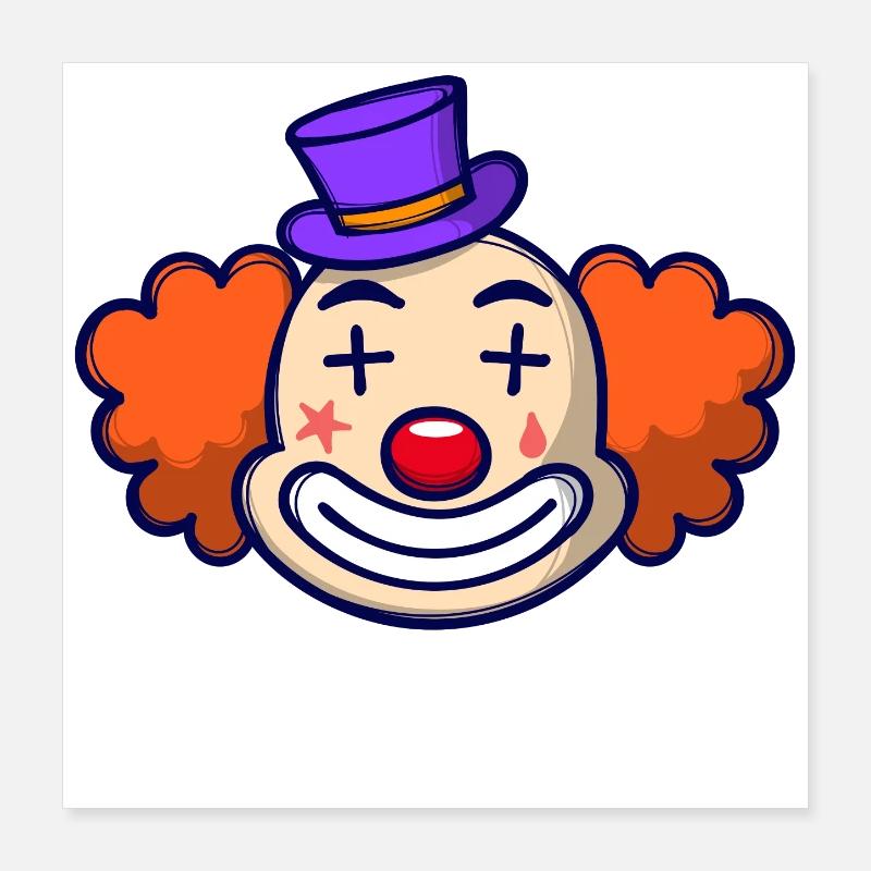 Clown Carnaval Carnaval Poster 40 x 40 cm