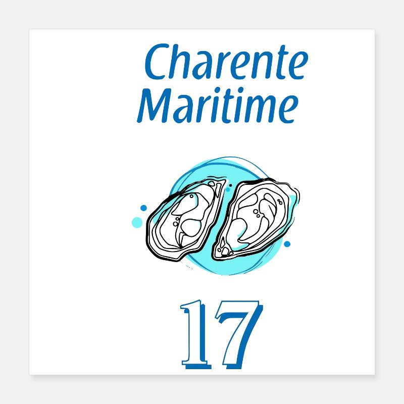 Charente-Maritime Poster 40 x 40 cm