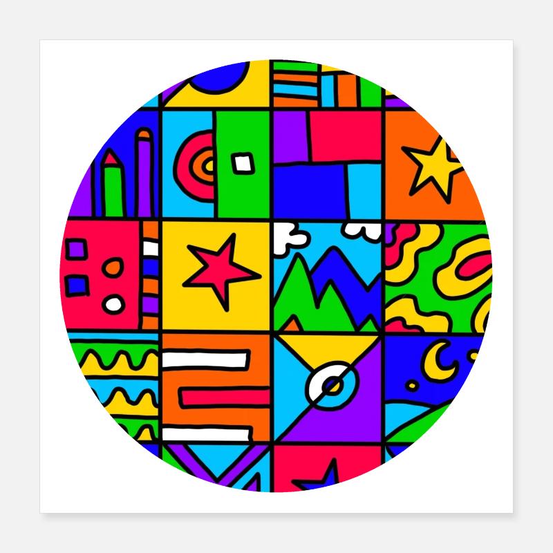 Wanderung Poster 40x40 cm