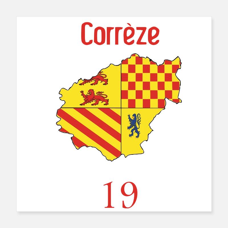 Corrèze Poster 40 x 40 cm
