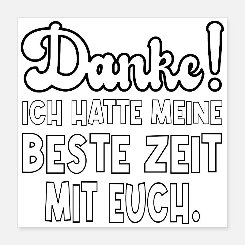 DANKESCHÖN ABSCHIED Poster 40x40 cm