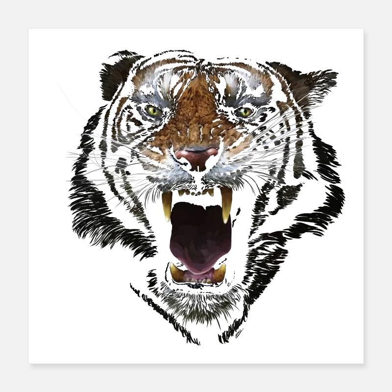 Tiger Poster 16" x 16" (40x40 cm)