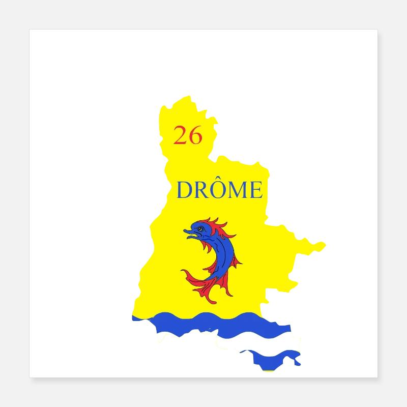 Drôme Poster 16" x 16" (40x40 cm)