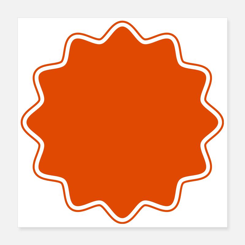 Emblem | Form | Stern runde Ecken (Vectorgraphic) Poster 40x40 cm