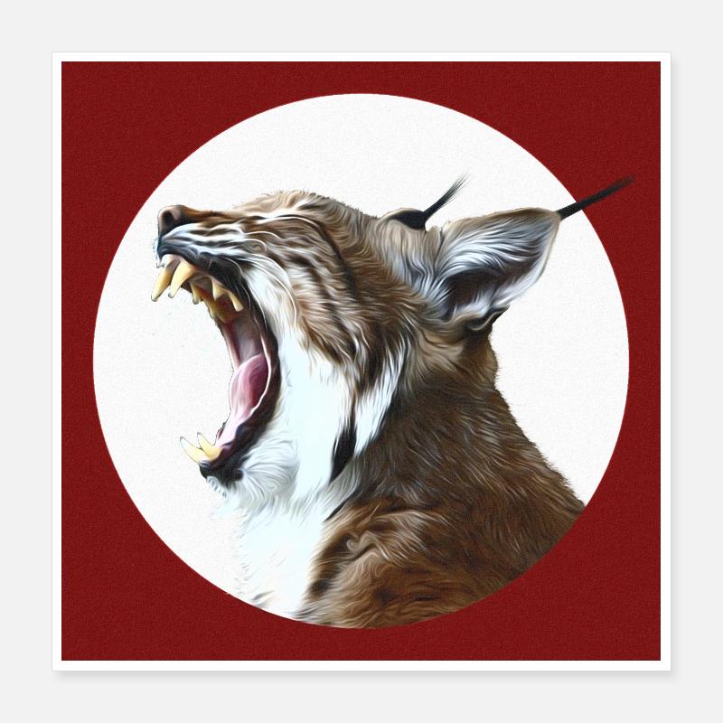 Lynx Sauvage Liberté Poster 40 x 40 cm