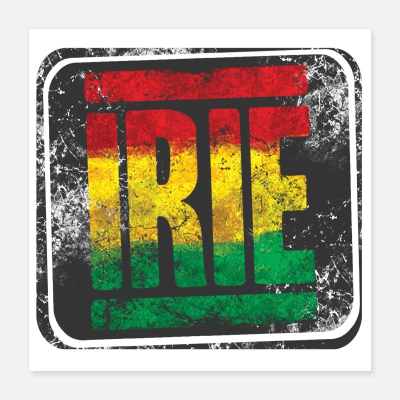 Authentisches Rasta-Design mit Farbverlauf Poster 40x40 cm