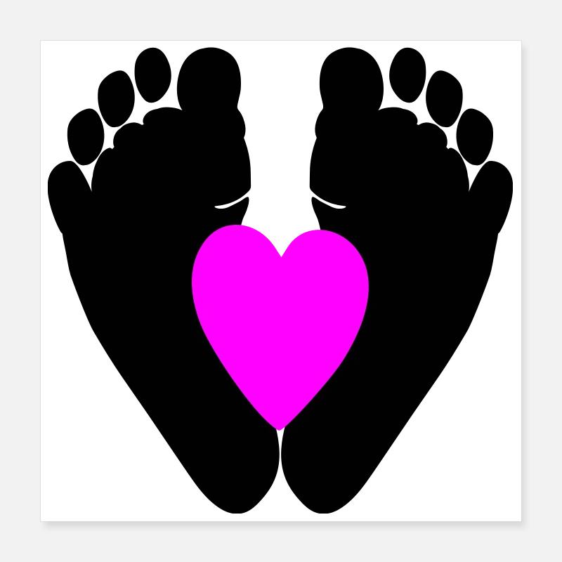 Babyfødder GRAVIDITET Poster 40x40 cm