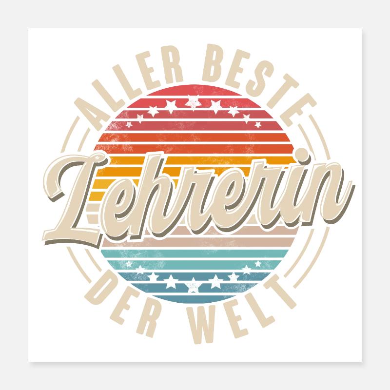 Lehrerin Poster 40x40 cm