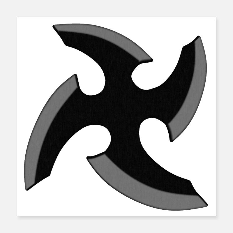 Ninja Star Poster 16" x 16" (40x40 cm)